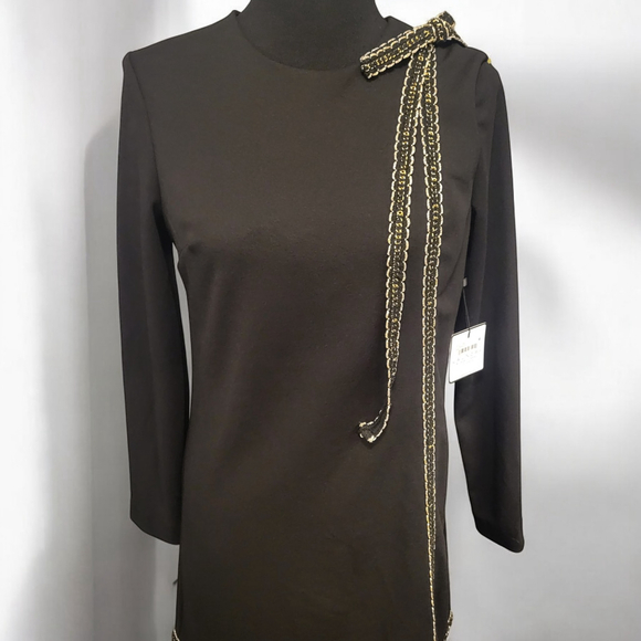 Laundry by Shelli Segal Black Knit Dress Size 6 - Picture 2 of 3
